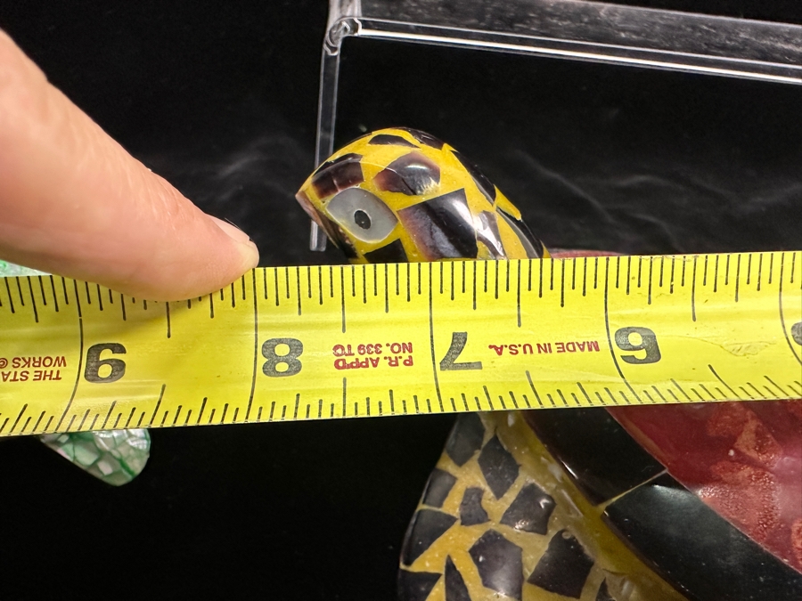 Just Added - Handmade Inlaid Shell Turtles 6.5 - 8'W [Photo 10]