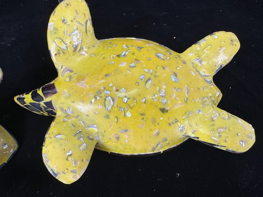 Just Added - Handmade Inlaid Shell Turtles 6.5 - 8'W [Photo 8]