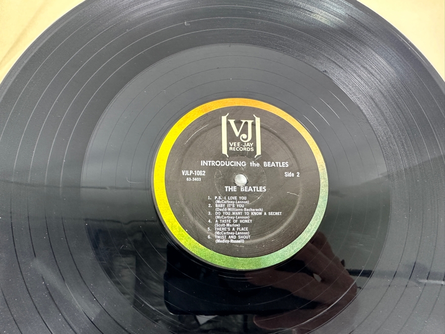 Just Added - Introducing... The Beatles Vee-Jay Vinyl Record Album SR 1062 [Photo 7]