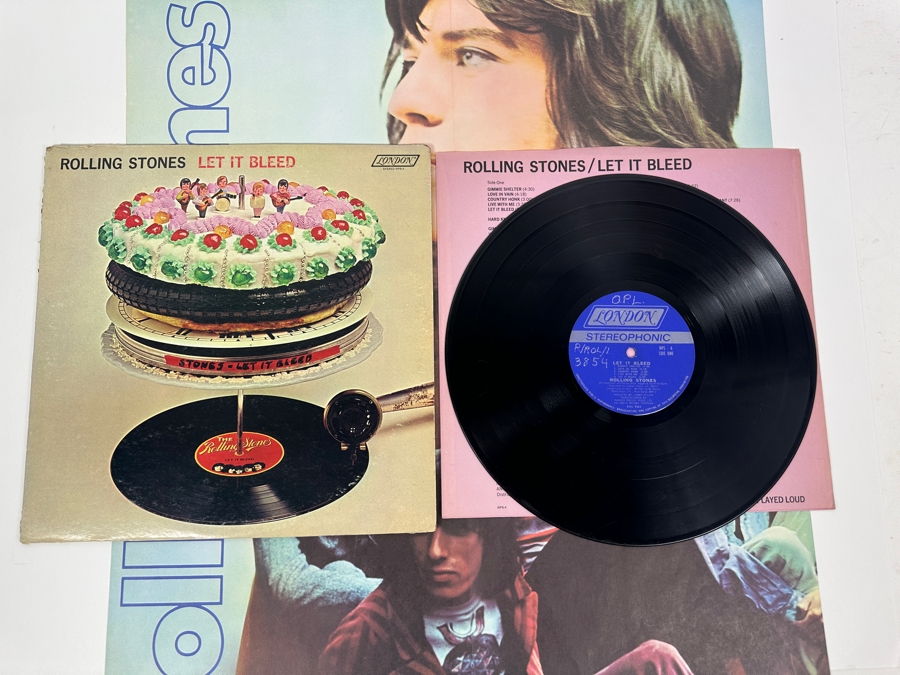 Just Added - Let It Bleed - The Rolling Stones Vinyl Record Album NPS-4 With Poster