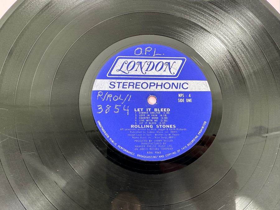 Just Added - Let It Bleed - The Rolling Stones Vinyl Record Album NPS-4 With Poster [Photo 5]