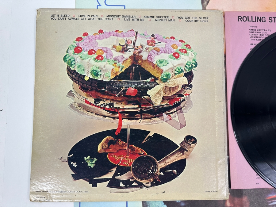 Just Added - Let It Bleed - The Rolling Stones Vinyl Record Album NPS-4 With Poster [Photo 3]