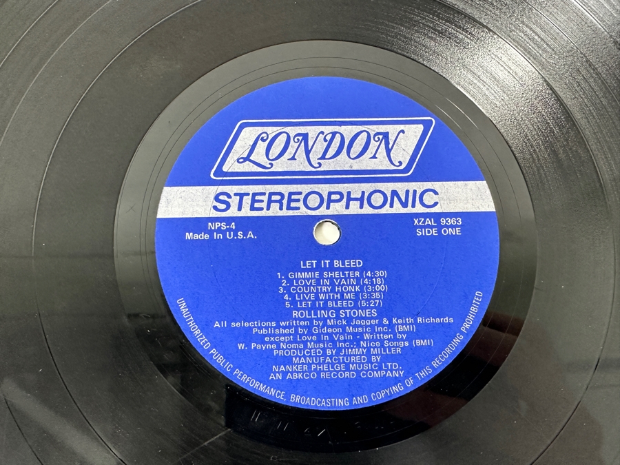 Just Added - Let It Bleed - The Rolling Stones Vinyl Record Album NPS-4 [Photo 5]