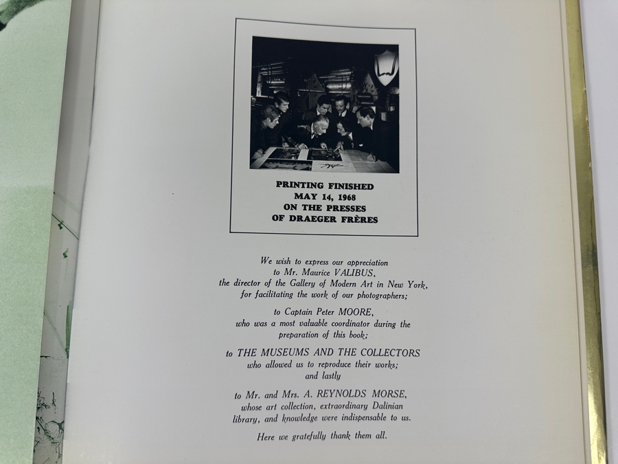 Just Added - Vintage 1968 First Edition Hardcover Book Dali By Salvador Dali Copyright 1968 In France By Draeger, Imprimeurs, Paris Harry N. Abrams - Note That Some Pages Are Loose From The Binding [Photo 9]