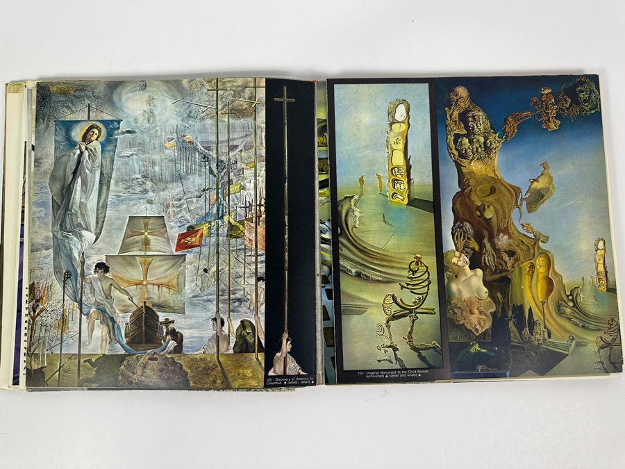 Just Added - Vintage 1968 First Edition Hardcover Book Dali By Salvador Dali Copyright 1968 In France By Draeger, Imprimeurs, Paris Harry N. Abrams - Note That Some Pages Are Loose From The Binding [Photo 6]