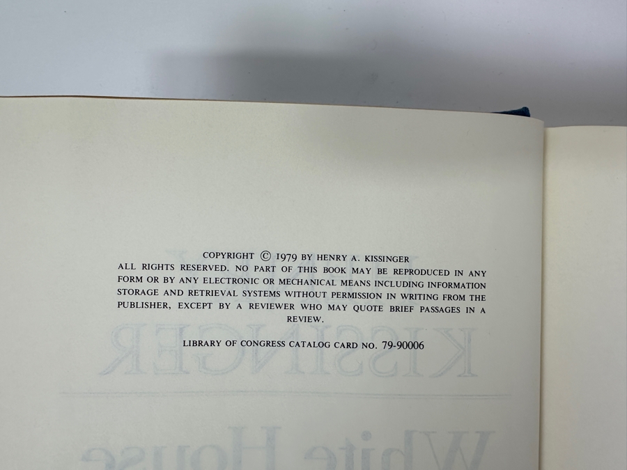 Just Added - Vintage 1979 First Edition Hardcover Book By Henry A. Kissinger The White House Years [Photo 5]