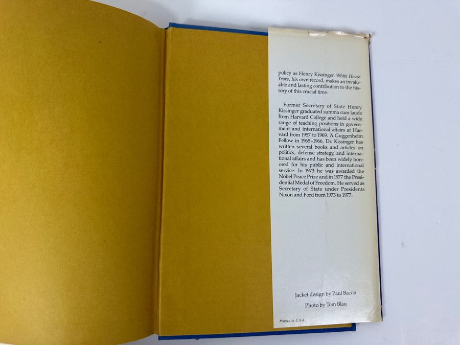 Just Added - Vintage 1979 First Edition Hardcover Book By Henry A. Kissinger The White House Years [Photo 6]
