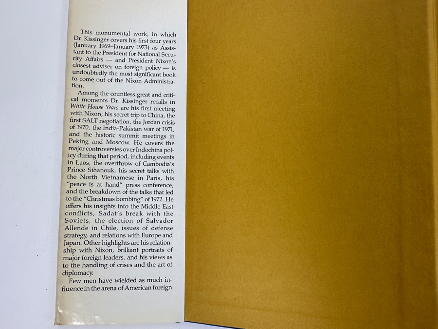 Just Added - Vintage 1979 First Edition Hardcover Book By Henry A. Kissinger The White House Years [Photo 2]