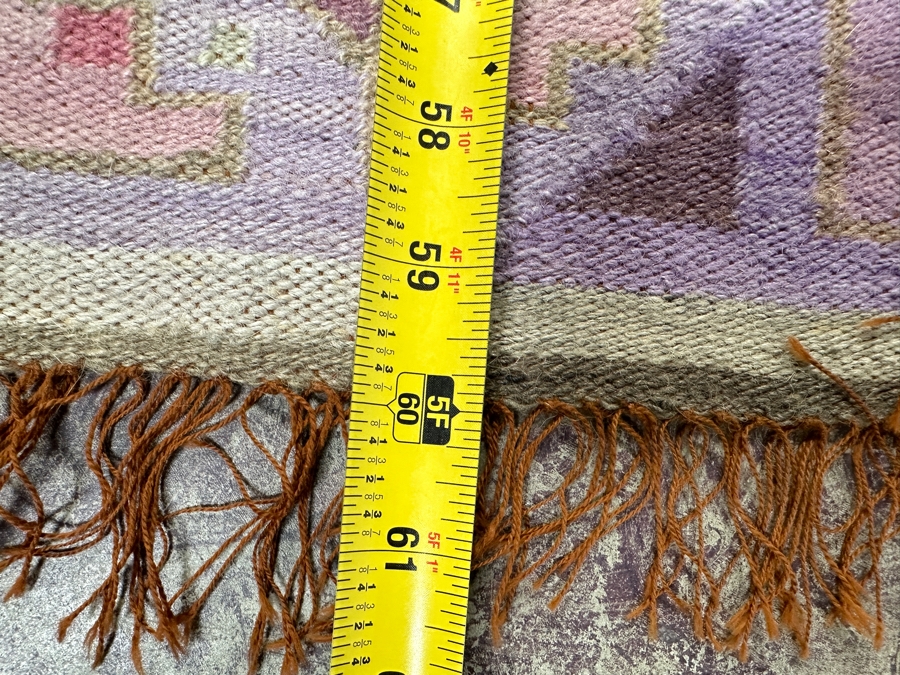 Vintage Hand Woven Wool Rug 47 X 60 [Photo 7]