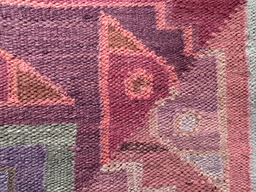 Vintage Hand Woven Wool Rug 47 X 60 [Photo 5]