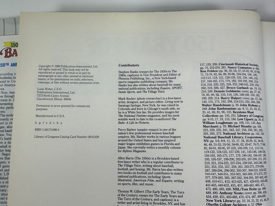 Hardcover Book '150 Years of Baseball' By Stephen Hanks Retails $100 [Photo 5]