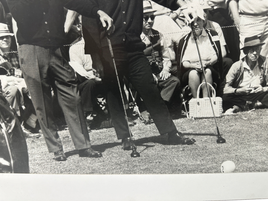 Frank Christian Photograph From The Original Negative Of Smoking Ben Hogan And Arnold Palmer At The 1966 Masters Golf Tournament 19.75 X 16 Framed 24.5 X 21 [Photo 7]