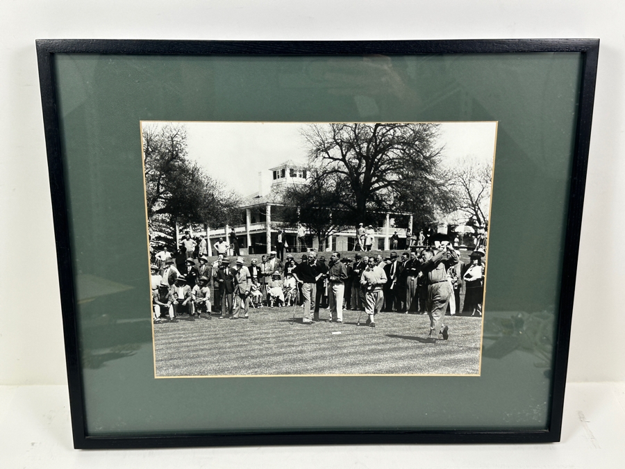 Frank Christian Photograph From The Original Negative Of The 1935 Great Foursome At Augusta: Bobby Jones, Walter Hagen, Tommy Armour & Gene Sarazen Golfing Photo 14 X 11 Framed 20.5 X 17 [Photo 5]