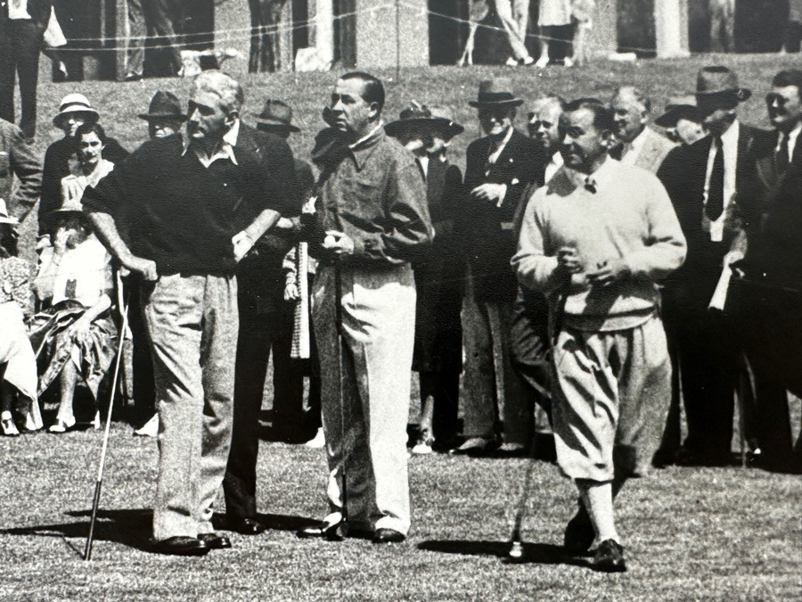 Frank Christian Photograph From The Original Negative Of The 1935 Great Foursome At Augusta: Bobby Jones, Walter Hagen, Tommy Armour & Gene Sarazen Golfing Photo 14 X 11 Framed 20.5 X 17 [Photo 4]