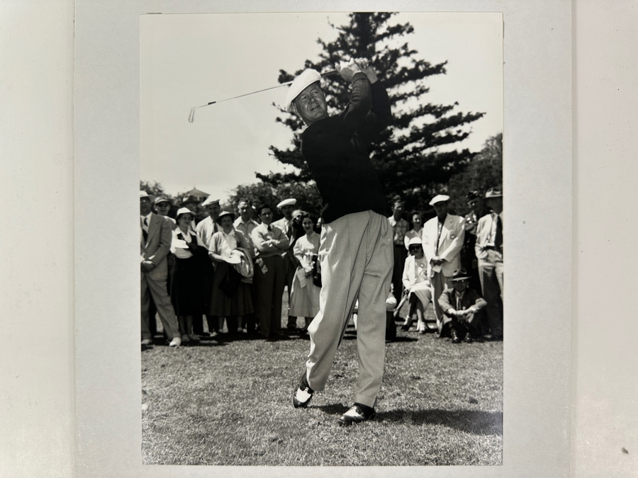 Frank Christian Photograph From The Original Negative Of Byron Nelson At Augusta In 1942 8' X 10' Framed 11.5' X 15' [Photo 1]