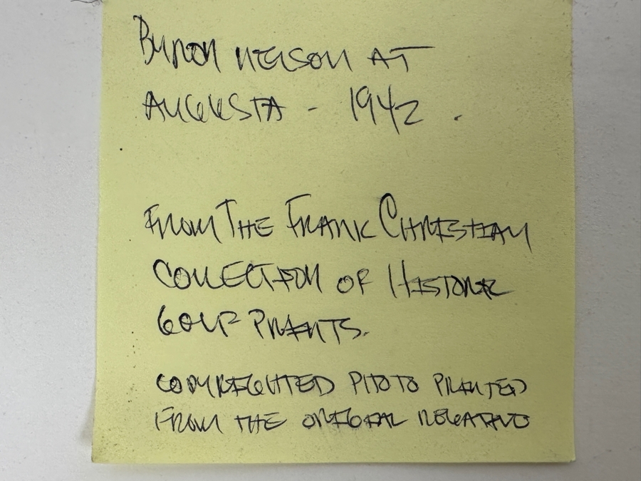 Frank Christian Photograph From The Original Negative Of Byron Nelson At Augusta In 1942 8' X 10' Framed 11.5' X 15' [Photo 7]