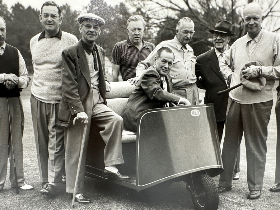 Frank Christian Photograph From The Original Negative - Bobby Jones, Cliff Roberts, President Eisenhower Augusta 1953 Copyrighted Photo 10' X 8' Framed 14' X 11' [Photo 5]