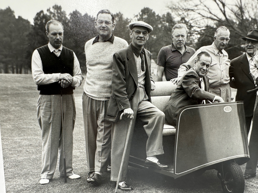 Frank Christian Photograph From The Original Negative - Bobby Jones, Cliff Roberts, President Eisenhower Augusta 1953 Copyrighted Photo 10' X 8' Framed 14' X 11' [Photo 6]