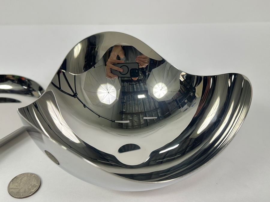 Georg Jensen Denmark Bloom Tray and Bowl 7'W and 6'W [Photo 4]
