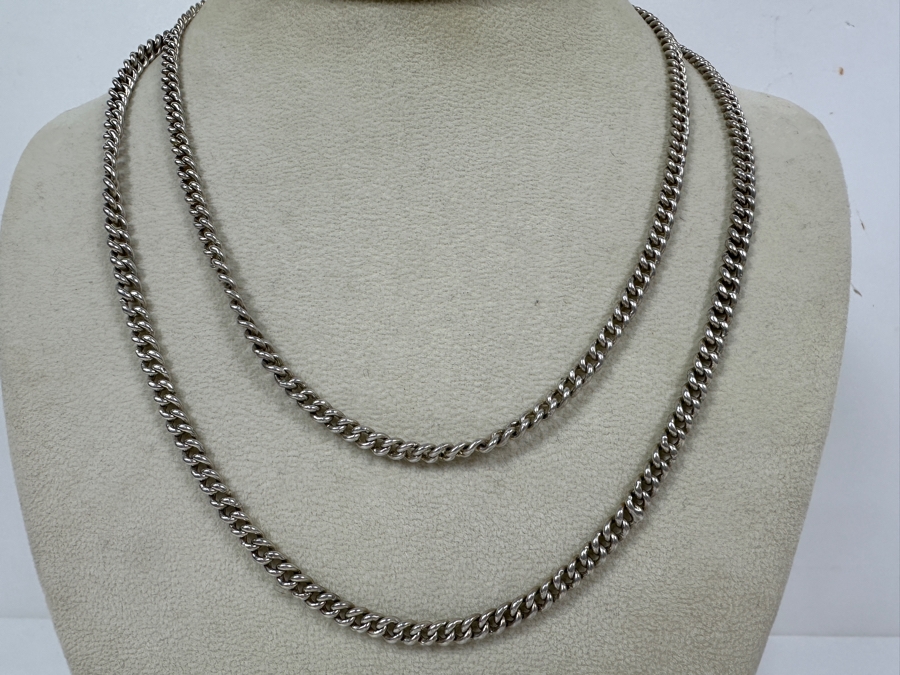 Sterling Silver Rope 38' Chain Necklace 54g [Photo 3]