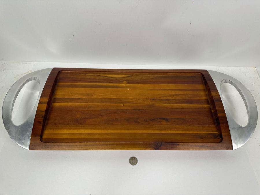 Will Oltman Nambé Wood and Metal Tray/Platter 30'W x 12'D [Photo 6]