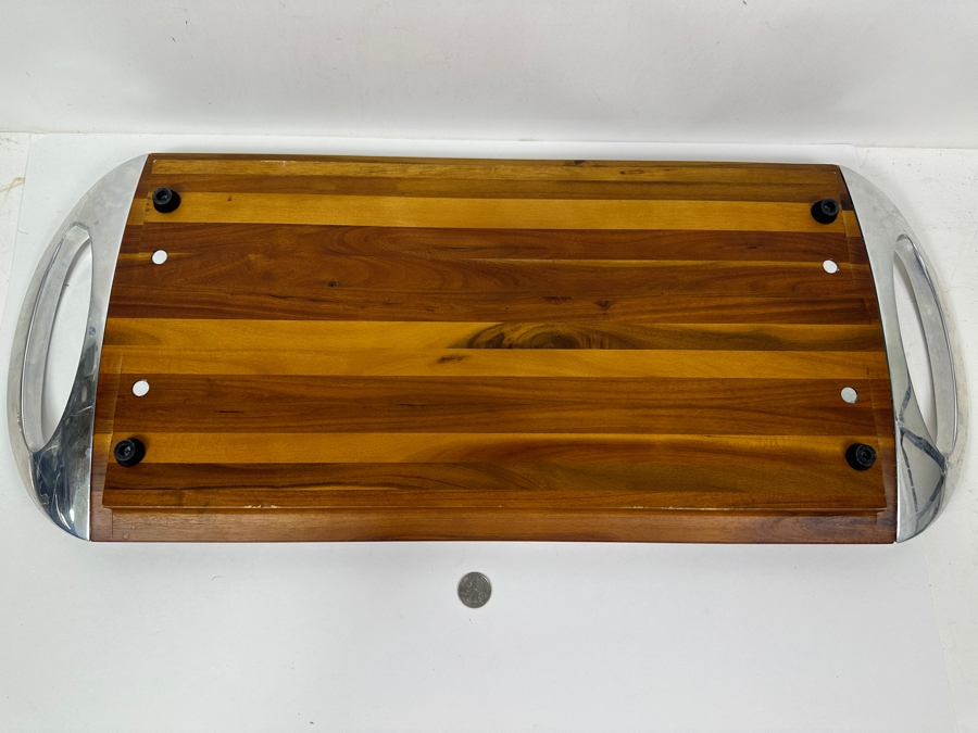 Will Oltman Nambé Wood and Metal Tray/Platter 30'W x 12'D [Photo 7]