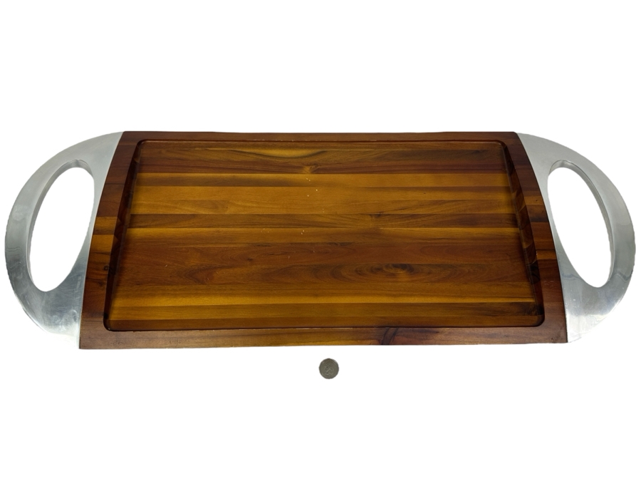 Will Oltman Nambé Wood and Metal Tray/Platter 30'W x 12'D