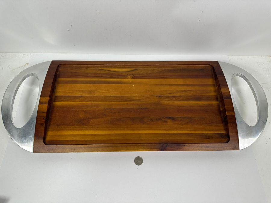 Will Oltman Nambé Wood and Metal Tray/Platter 30'W x 12'D [Photo 2]