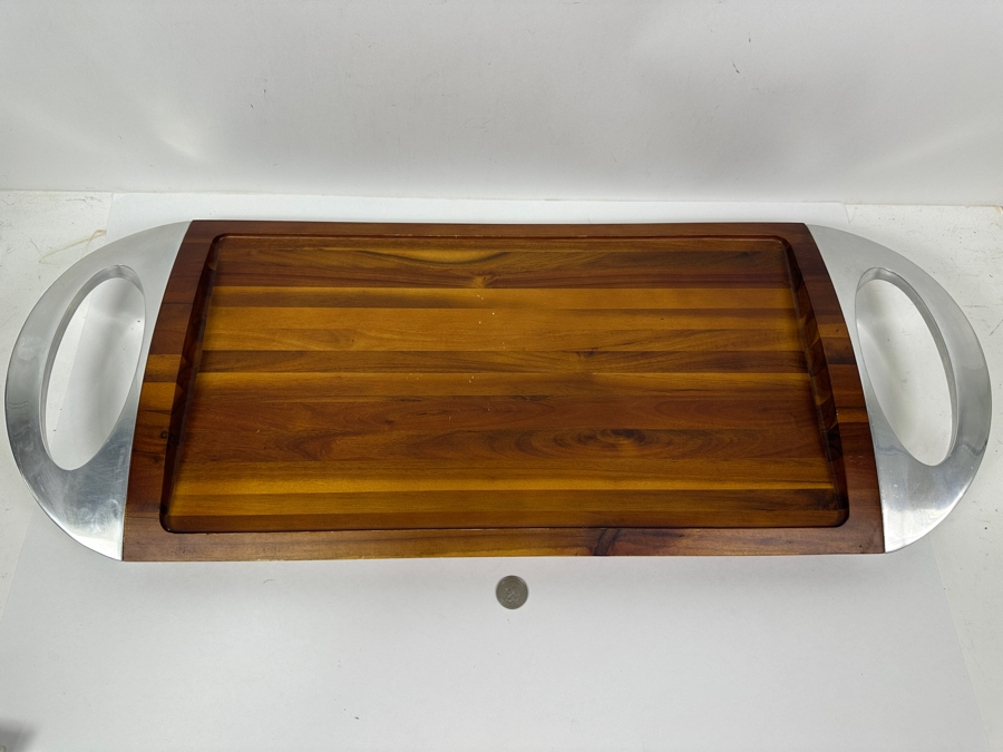 Will Oltman Nambé Wood and Metal Tray/Platter 30'W x 12'D [Photo 3]
