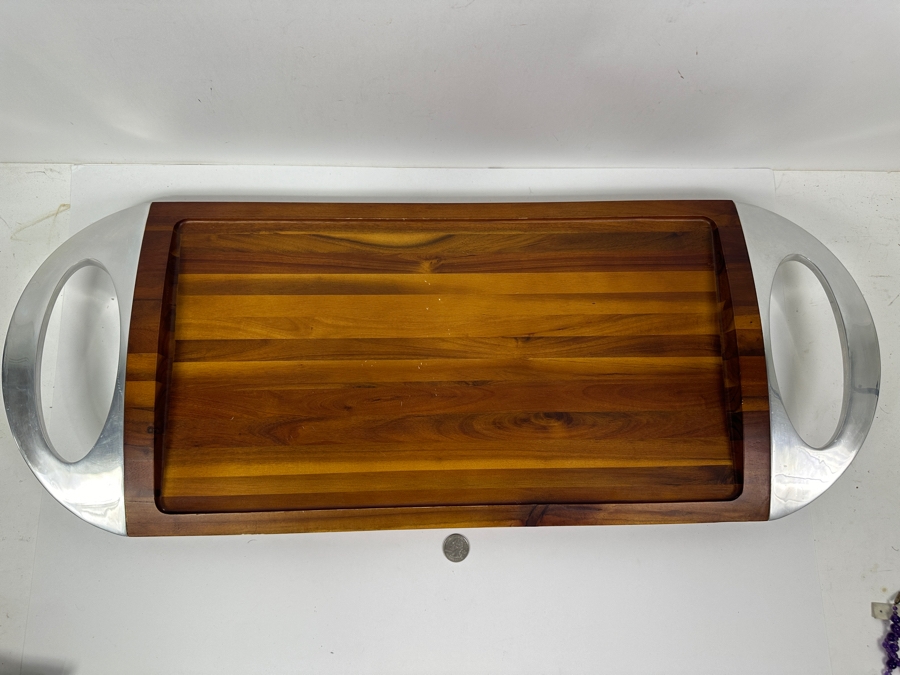 Will Oltman Nambé Wood and Metal Tray/Platter 30'W x 12'D [Photo 4]