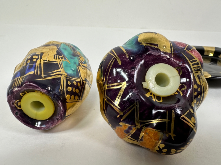 1995 Hand Painted Signed Pair of Salt and Pepper Shakers [Photo 7]