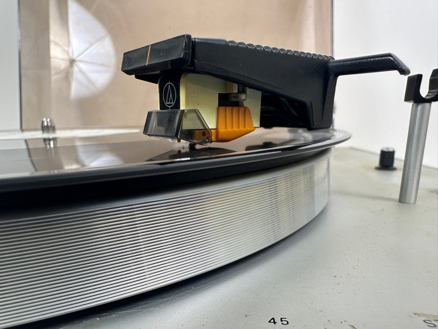 Just Added - Philips DC Servo Belt-Drive Record Player Model Electronic 312 With Audio-Technica Cartridge Needle Made In Holland Tested Working [Photo 10]