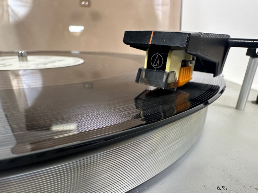 Just Added - Philips DC Servo Belt-Drive Record Player Model Electronic 312 With Audio-Technica Cartridge Needle Made In Holland Tested Working [Photo 9]