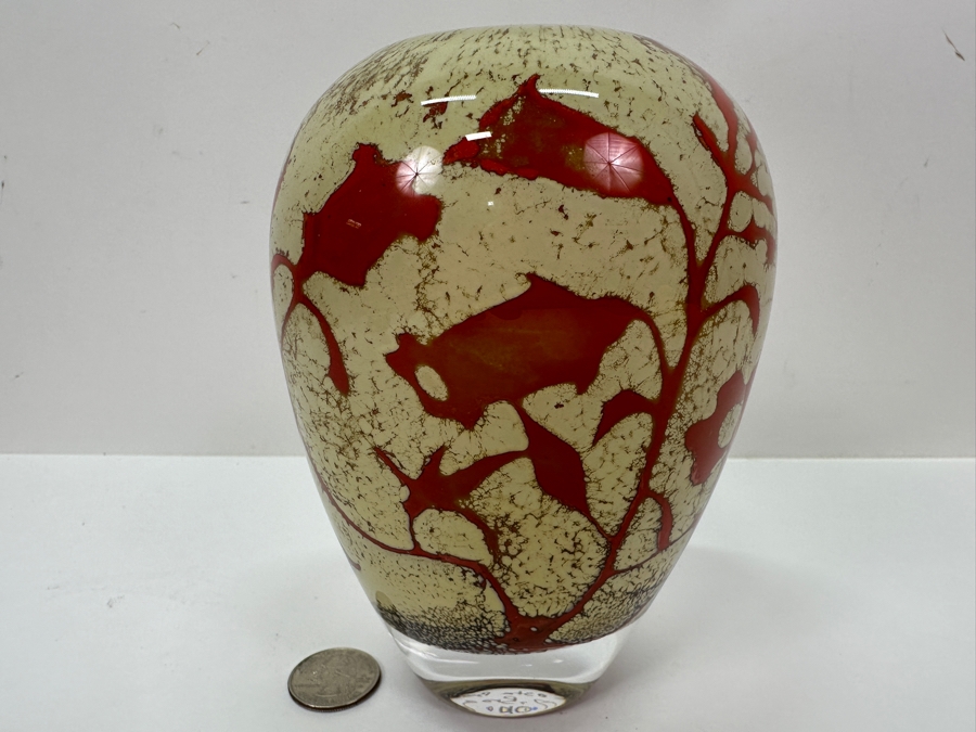 Kosta Boda Papi Vase by Olle Brozén from the Floating Flowers Series 6'H [Photo 4]