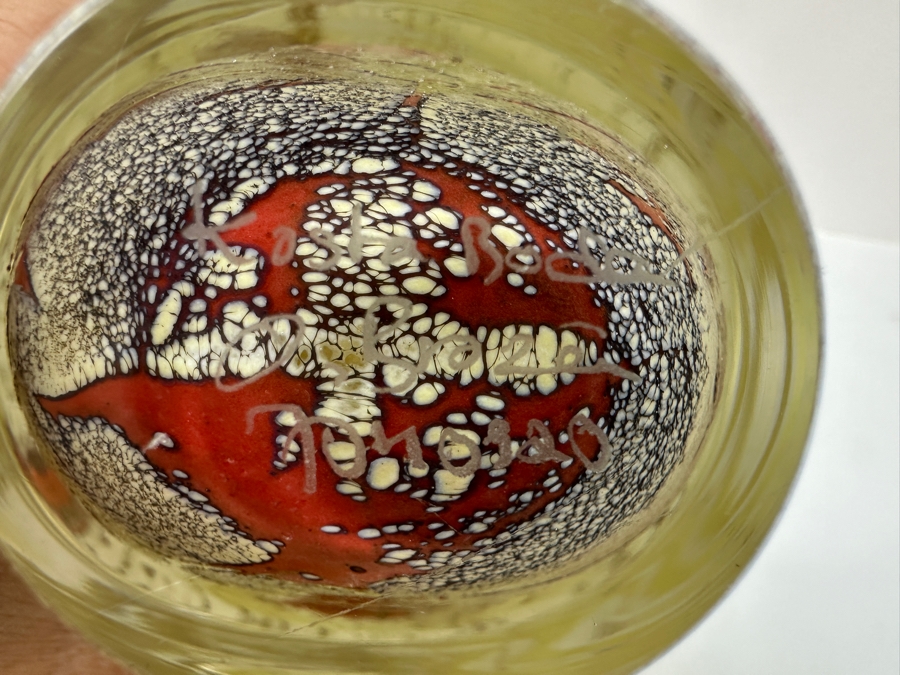 Kosta Boda Papi Vase by Olle Brozén from the Floating Flowers Series 6'H [Photo 9]