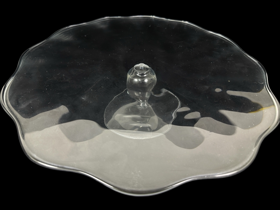 Kosta Boda Pedestal Cake Stand 13.5'W x 3.25H
