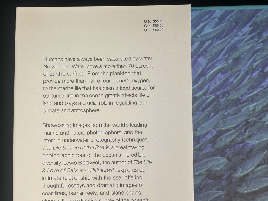 Hardcover Book 'The Life and Love of the Sea' By Lewis Blackwell Retails $55 [Photo 2]