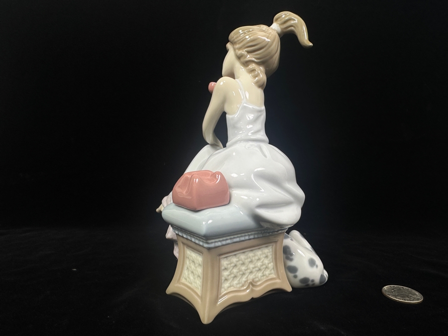 Vintage Lladro 'Chit Chat' Porcelain Figurine #5466 7.75'H 1988 [Photo 5]