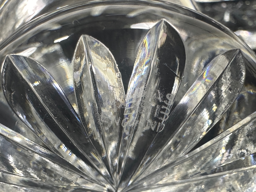 Set of (4) Thomas Webb Footed Glasses Made in England 5'H [Photo 4]