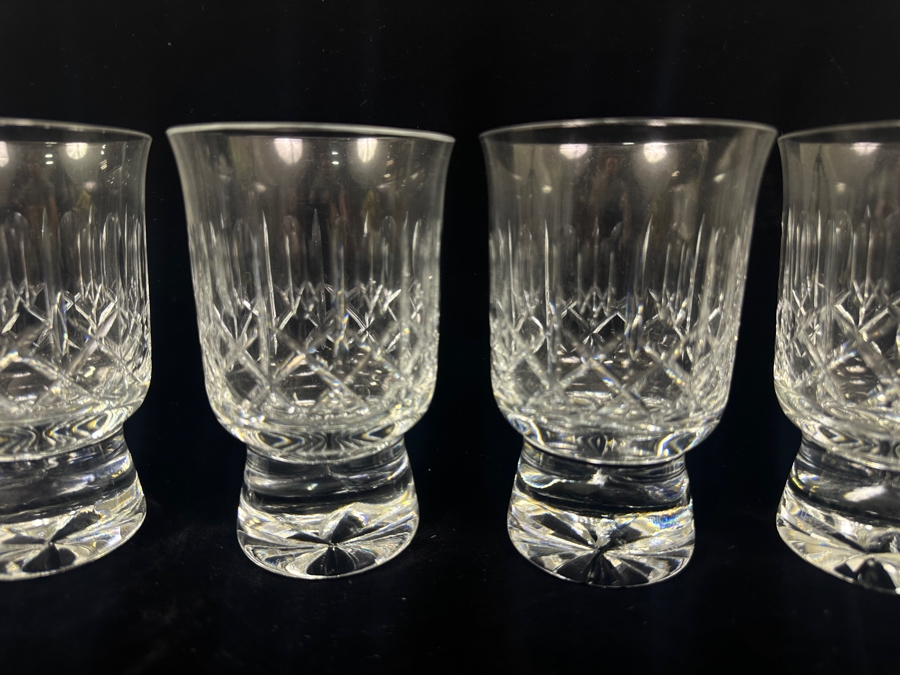 Set of (4) Thomas Webb Footed Glasses Made in England 5'H [Photo 2]