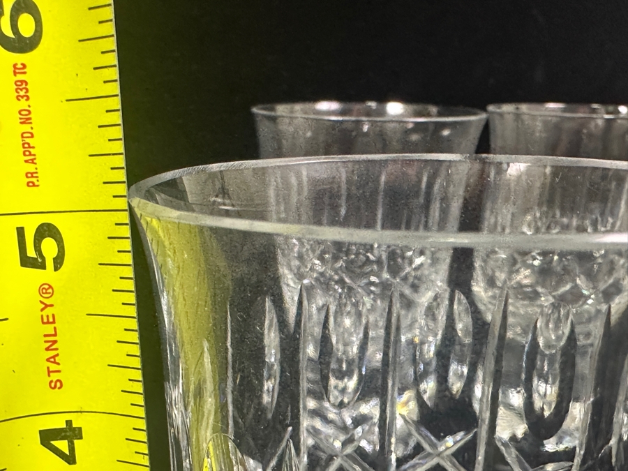 Set of (4) Thomas Webb Footed Glasses Made in England 5'H [Photo 5]