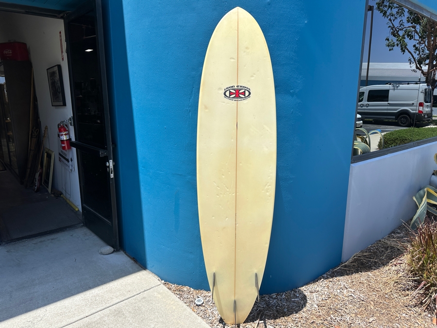 Iron Cross Surfboards Fiberglass Surfboard Shaped By Peter Cross 7'4' X 2 1/2' [Photo 3]