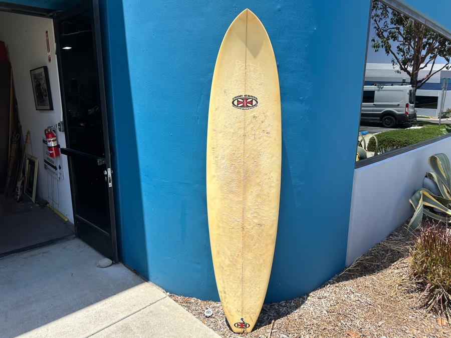 Iron Cross Surfboards Fiberglass Surfboard Shaped By Peter Cross 7'4' X 2 1/2' [Photo 2]