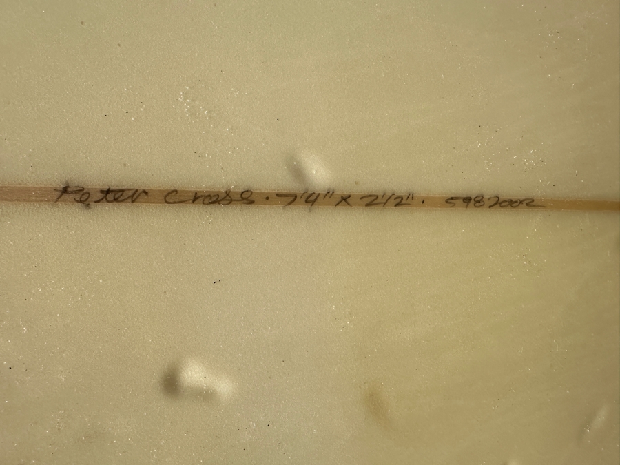 Iron Cross Surfboards Fiberglass Surfboard Shaped By Peter Cross 7'4' X 2 1/2' [Photo 6]