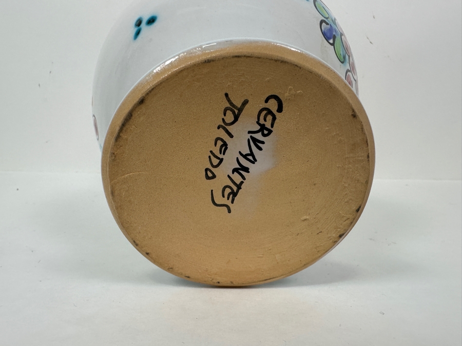 Handmade Italian Wine Pitcher Signed Cervantes Toledo 8'H [Photo 5]