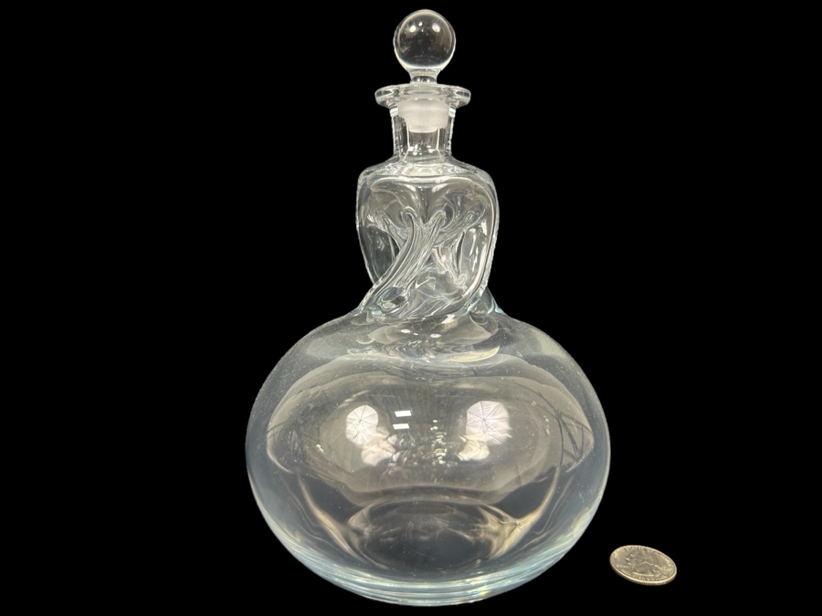 Holmegaard Fanö Twist Glass Carafe Decanter by Michael Bang