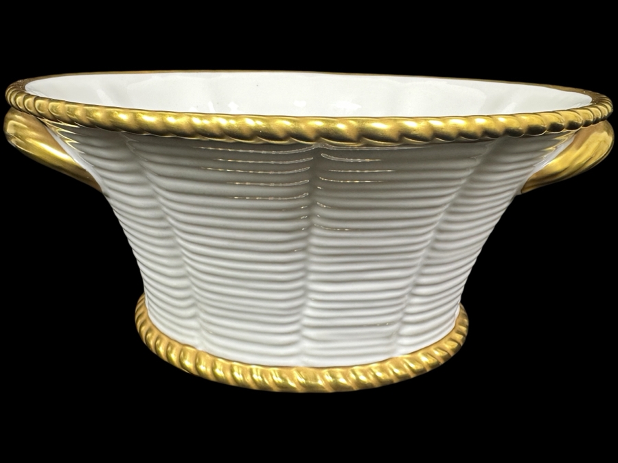 Vista Alegre Portugese Porcelain Bowl 10'w x 7.5'D x 4.25'H