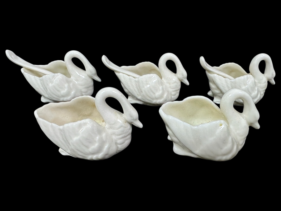 Set of (5) Lenox Swan Salt Cellars