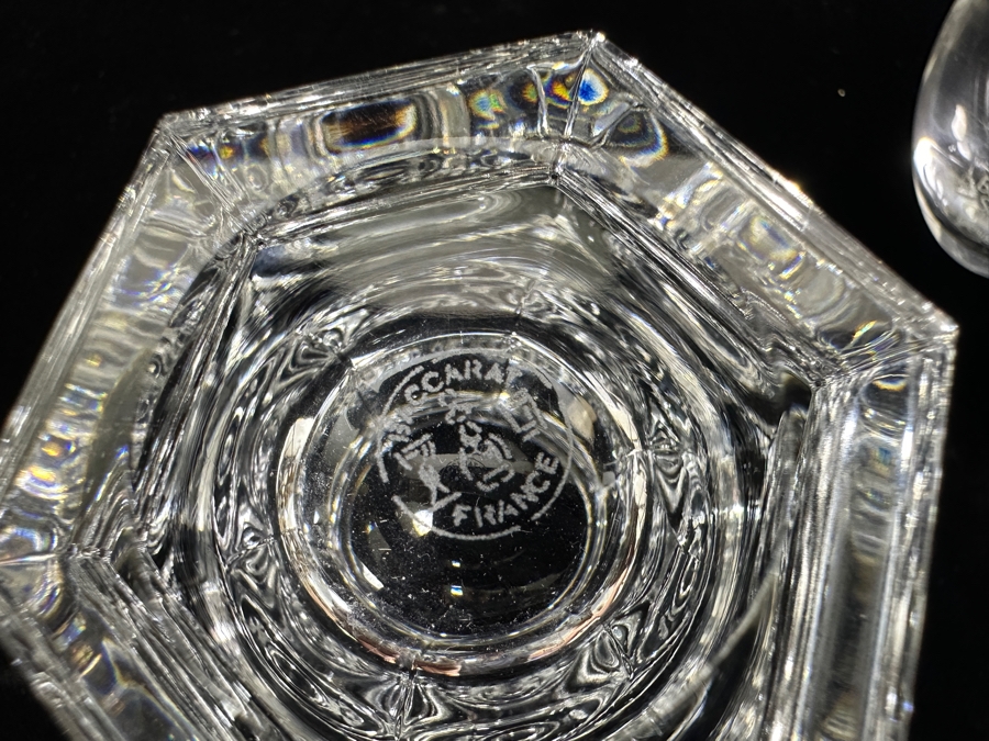 Baccarat Condiment Dish and Baltic Sea Glass Triple Vase [Photo 5]