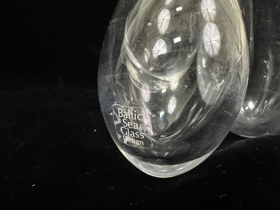 Baccarat Condiment Dish and Baltic Sea Glass Triple Vase [Photo 6]